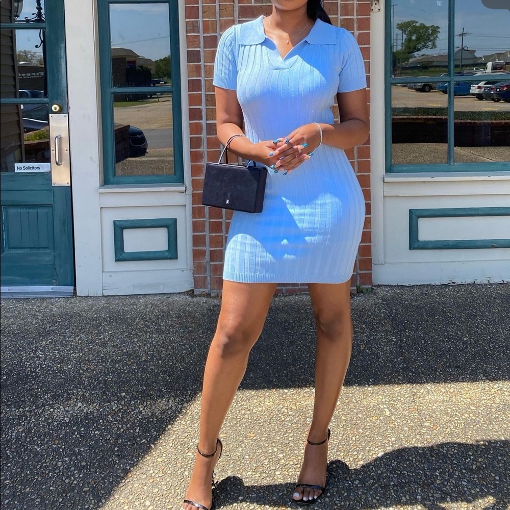Blue collard dress